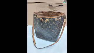 @mastertseng 曾師傅皮革染整修理專門店  Louis Vuitton  水桶包 皮革破損 修理更換 及 底部 PVC材質 破損截短  修理更換 完成前後 影片分享