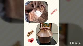 செம்பு பாத்திரம் ஐந்து நிமிடத்தில் பளபளக்க ‌/ how to clean copper vessels in 5 mins