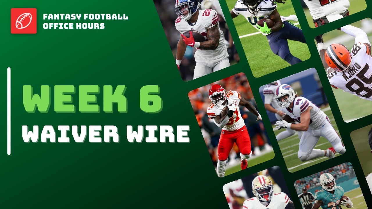 Fantasy Football Week 6 Waiver Wire Targets Q&A | Kadarius Toney ...