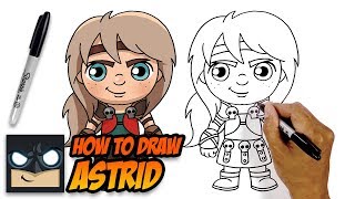 How to Draw Astrid | How to Train Your Dragon 3 (Step-by-Step)
