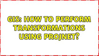 GIS: How to perform transformations using ProjNet? (2 Solutions!!)