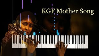 KGF  Mother Song  (Piano Version) | Piano cover | Tutorial by Shahul |