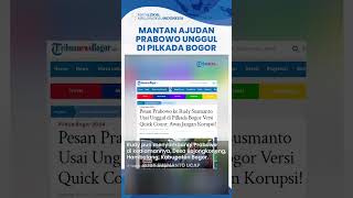 Mantan Ajudan Prabowo Menang Pilkada Bogor Versi Quick Count, Presiden Tinju Perut Rudy Susmanto