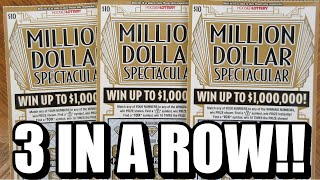I WON!! Bought 3 "Million Dollar Spectacular" Lottery Tickets in a Row and Won__?!!