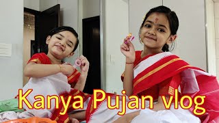 Kanya Pujan Vlog l Kuhu and Pihu l #navrtari#celebration #matarani #festival #kuhuandpihu