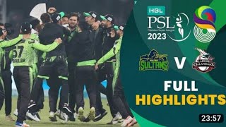 FUll Highlights, Multan Sultans, Lahore Qalandars, Lahore Qalandars Batting, Match 34, Multan🥵