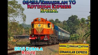 SRV1 Kerala Route 06453/Ernakulam - Kottayam Express Special (Unreserved)| With WDM3M ERS |Railwork3