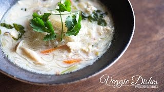 ココナッツミルクを使ったエスニック風スープはるさめの作り方:How to make Harusame Soup | Veggie Dishes by Peaceful Cuisine