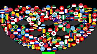 151 Countries Marble Race in Algodoo