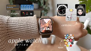 Apple Watch Series 9 UNBOXING ⌚️+ Carátulas  + Widgets funcionales | Carla Aviles