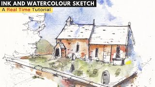 Loose Ink and Watercolor Sketching for Beginners - Real-time tutorial
