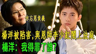 楊洋被陷害,與恩師李少紅鬧上法庭，楊洋：我得罪了誰？#楊洋#李少紅