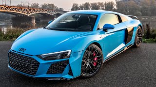 MOST BEAUTIFUL R8 EVER? - 2020 AUDI R8 V10 PERFORMANCE 620HP - Riviera blue, black optics etc