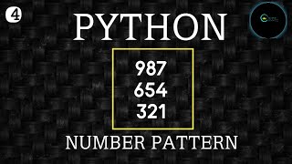 Python pattern programs || How to create (9-1) reverse digit pattern program in python