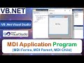 P65 | MDI Application Program | MDI Forms, MDI Parent, MDI Child | VB.NET
