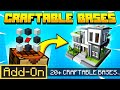 The BEST 20 Craftable Bases addon for Minecraft Bedrock Edition