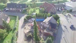 Haus Abriss mit Hitachi in Bützfleth 26.09.2015 Phantom 3 Pro