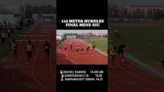 110 m running Hurdles final men's #aiu #army #athletics #trackandfield #sports #indoorathletics