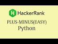 How To Solve Plus Minus HackerRank Problem in Python