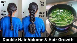 Increase Hair Volume, Hair Density, Thick Hair Growth and regrow Hair  - Curry Leaves Hair Oil