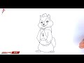 how to draw cute easy alvin and the chipmunks for kids farzana drawing academy