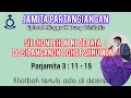 Jamita Parjamita 3 : 11-15 || Jamita Partangiangan (Epistel Minggu IX Dung Trinitatis), 06 Juli 2023