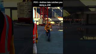 GTA 5 ANDREW TATE CATCHES YOU DOING JOB #shorts