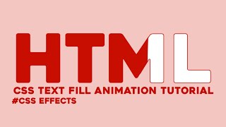 Text Fill Animation using HTML & CSS. #css #html #animation #frontend #coding #codeio