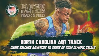 Former A\u0026T track star Chris Belcher advances to 100m semis at Olympic trials