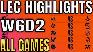 LEC Highlights ALL GAMES W6D2 Spring 2022 | Week 6 Day 2
