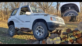 How To Lift The Rear Sidekick Tracker Spacer lift . Shock Tech with some Flex at the End