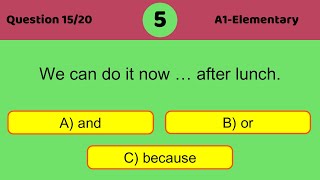 conjunctions and, but, or, so, because # Lesson 28 Quiz N°2