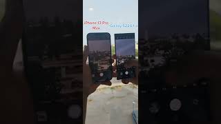 Samsung galaxy s22 ultra vs iphone 13 pro max camera zoom test!!