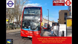 FRV - Metroline Travel LK62 DYD TE1433 - 263 Highbury Barn - Barnet Hospital