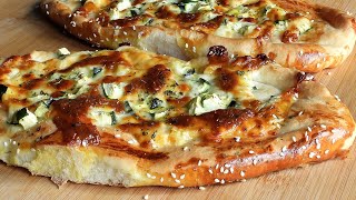 Zucchini Cheese Pide Recipe (Zucchini Mozzarella Pide)