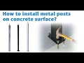 How to install metal posts on concrete for cable railing