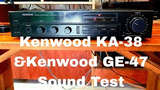 Kenwood GE-47 Graphic  Equalizer & Kenwood  KA - 38 Integrated Amplifier
