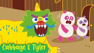 Nian Story| A Lunar New Year Monster | Holiday Celebration Story for Kids|🎉Holiday Fun🎉Cabbage&Tyler
