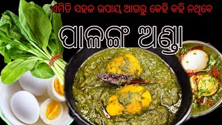 ପାଳଙ୍ଗ ଅଣ୍ଡା ତରକାରୀ ଏତେ ସହଜ ରେ କେବେ କରିନଥିବେ || Palak Egg || Egg Recipe || Recipe Vlogs