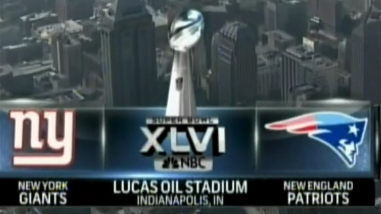 SUPERBOWL XLVI Giants Vs Patriots NBC Intro - YouTube