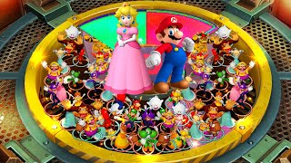 Super Mario Party - Team Minigames - Mario and Peach vs All Characters (Master)