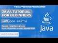 Java Tutorial for Beginners: Java OOP | Access Modifiers in Java | Public | Protected | Private