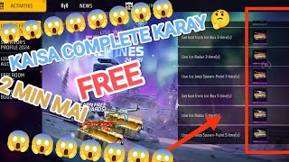 Use Frosty Machine Mission Free Fire | Get Loot From Ice Box Mission | Ice Radar,Jeep Spawn Mission