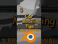3 Blender Car Modeling Tips Everyone Needs Part 1  #3dmodeling #blender #howto #blendertutorial
