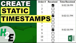 Create Date and Time Stamps in Excel With Checkboxes