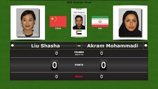 Pool 9 ball Ladies  Match 21 : Liu Shasha vs Akram Mohammadi Amini