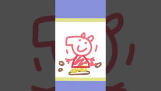 Peppa Draws Jumping in Muddy Puddles! 🐷 #peppapig #shorts