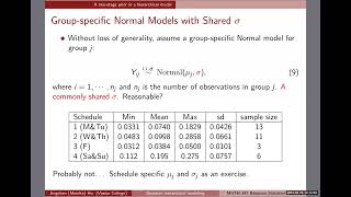 [Bayesian hierarchical modeling] A two-stage prior for a hierarchical model