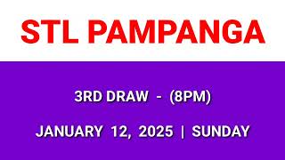 STL PAMPANGA 3rd draw result today 8PM draw evening result Philippines January 12, 2025 Sunday