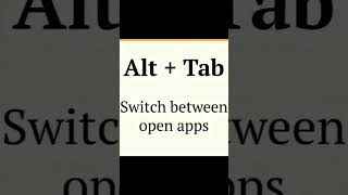 how to switch between open app | Alt + Tab #shorts #alt #tab #key #keyboard